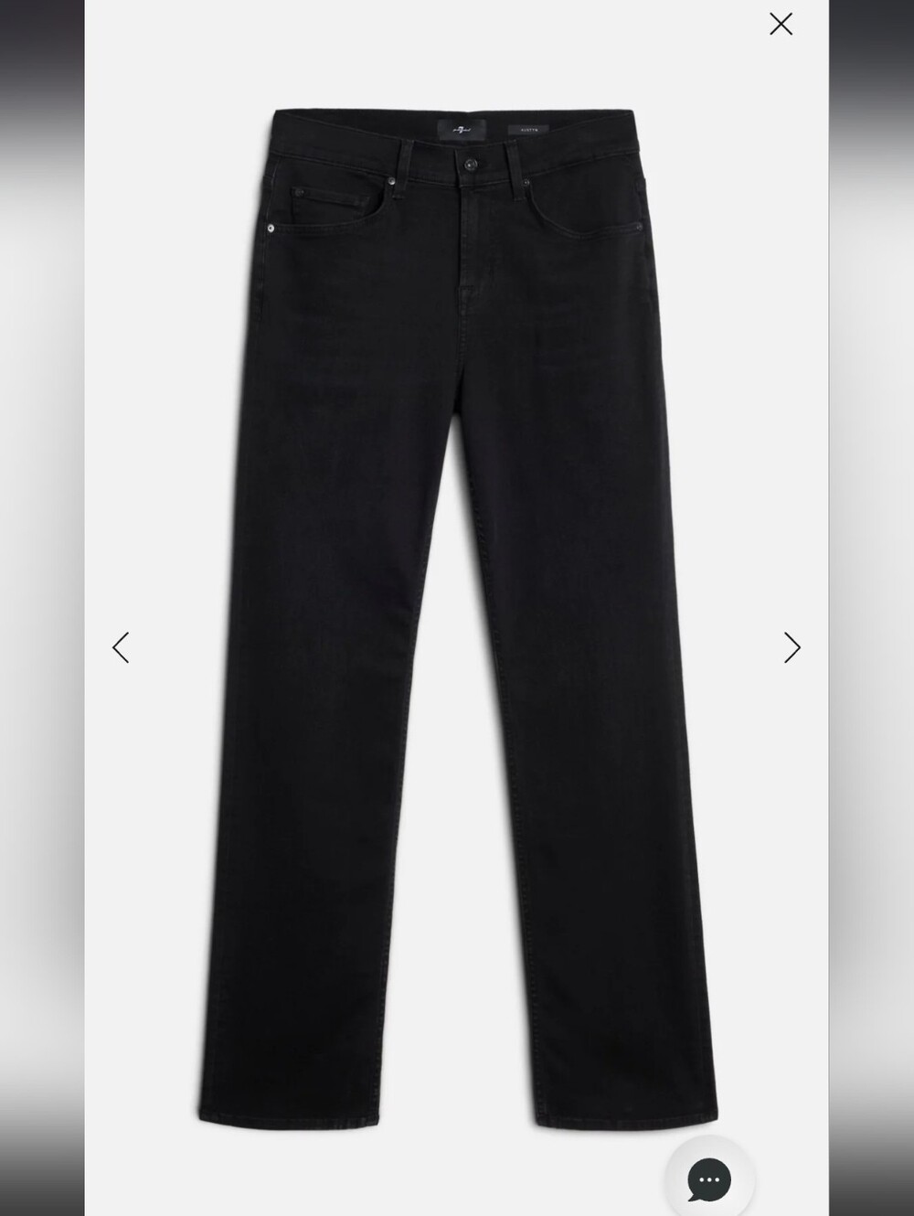 7 For All Mankind Austyn Straight Leg Jeans Black Size 36